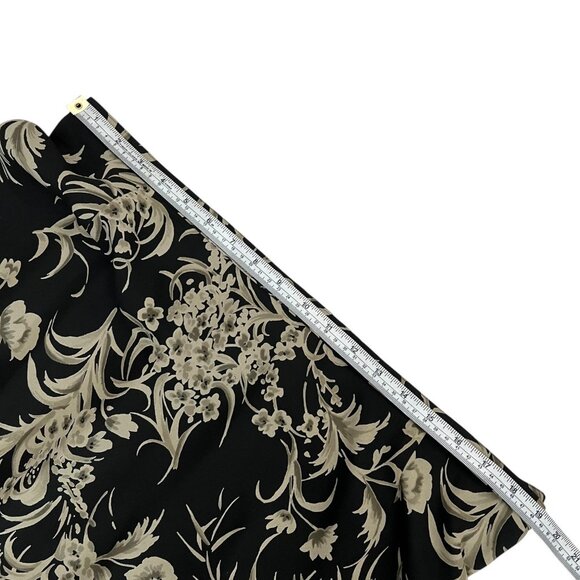 Vintage Floral‎ Print Midi Skirt Black Size 22 Whimsygoth Boho Fairy Grunge - Picture 7 of 8